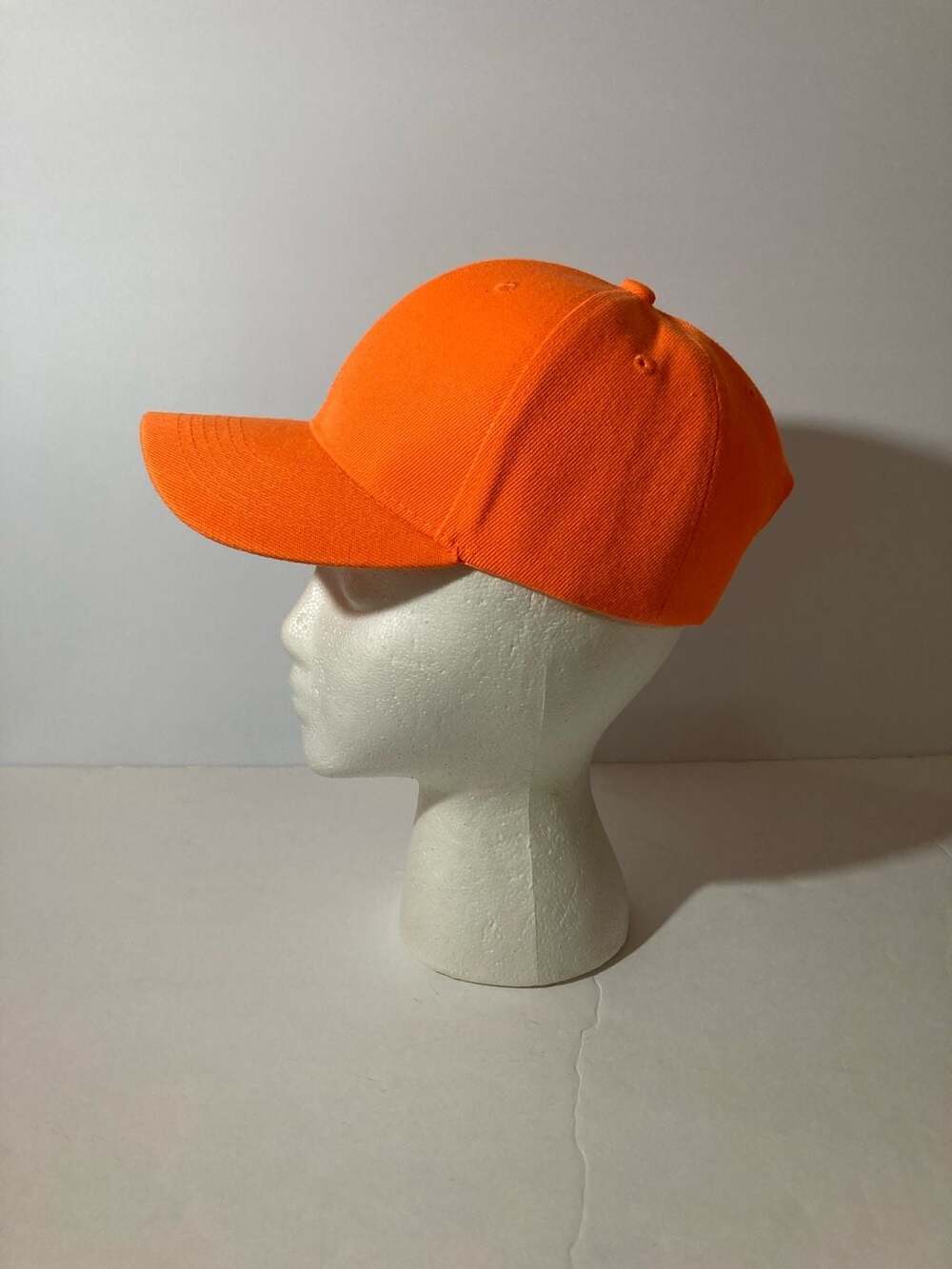 Unbranded Neon Orange Polyester Baseball Cap